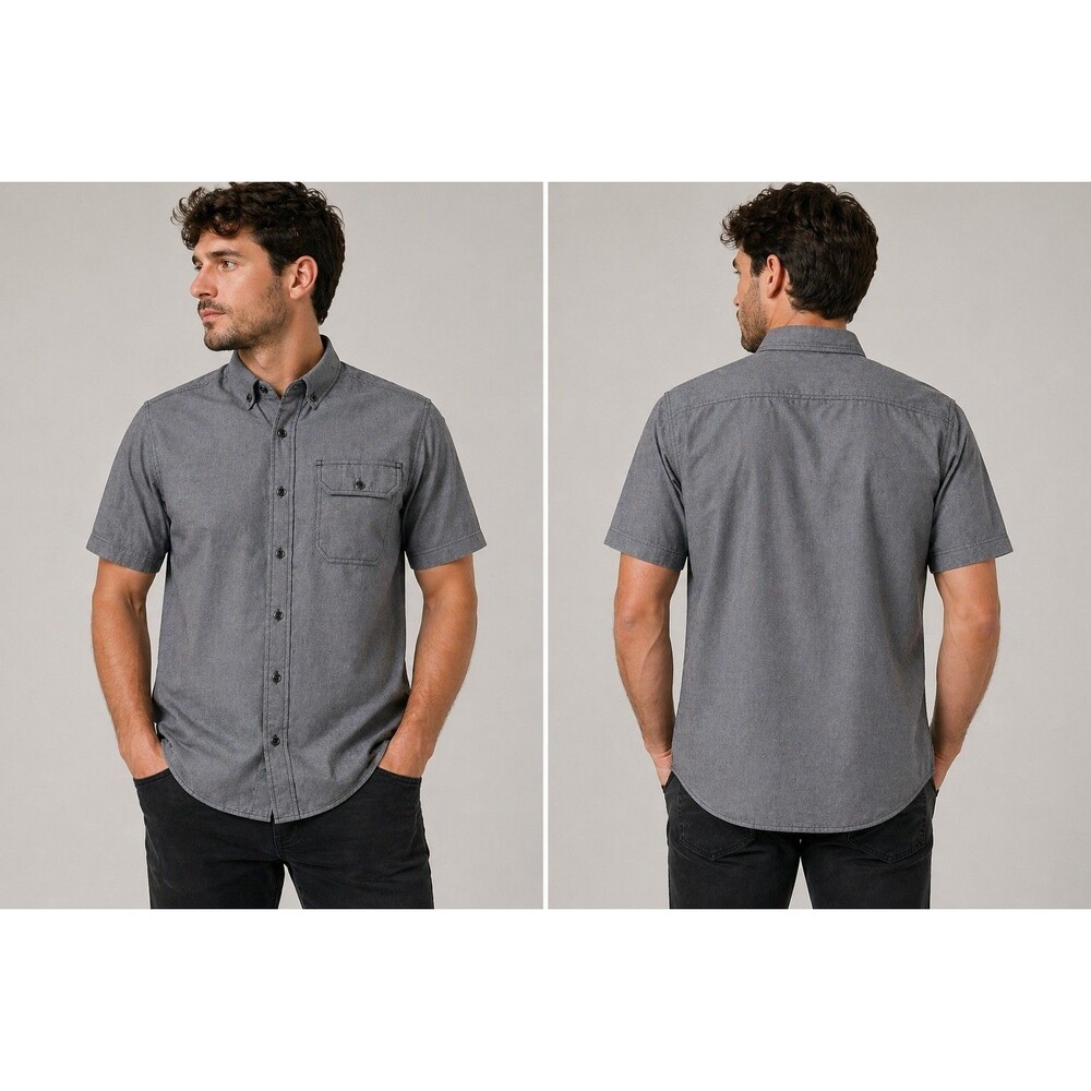 5.11 Tactical Snap Button Down Shirt Gray Short Sleeve Utility Mens Medium